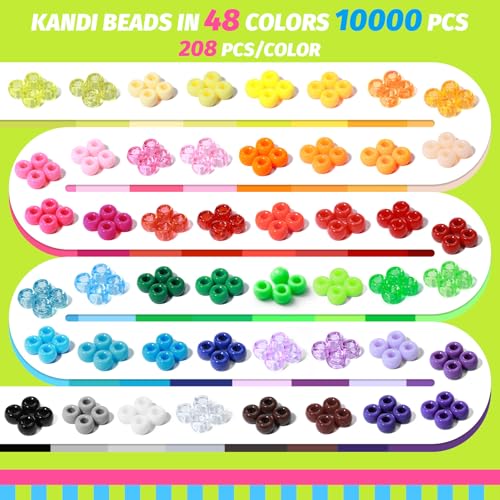 Glitter finish pony beads