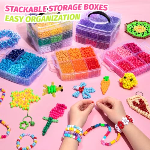 Stackable bead storage compartments