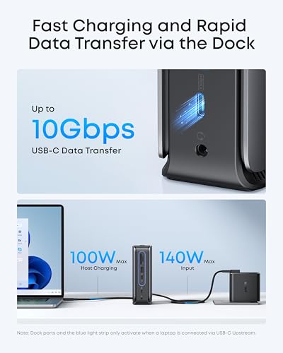Anker Nano dock setup on an office desk