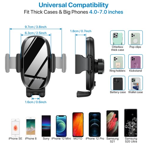Side view of Miracase CA052 phone mount features