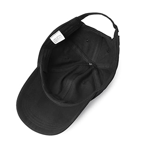 NPQQUAN black cap adjustable metal button closure