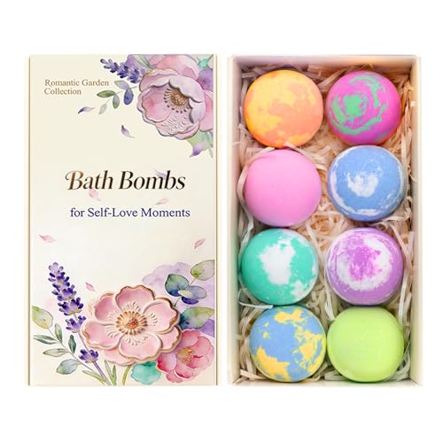 Individual assorted colored bath bombs