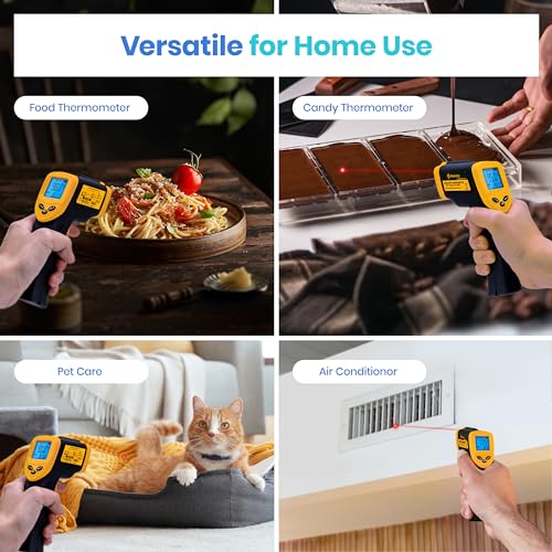Close up of Etekcity infrared thermometer LCD screen