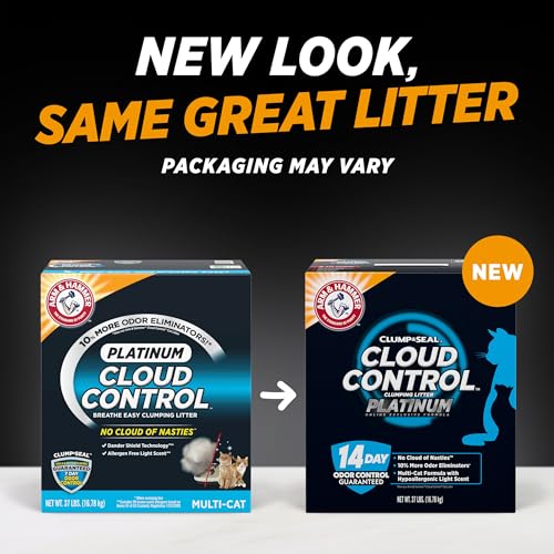 Arm & Hammer Cloud Control Platinum Cat Litter size label