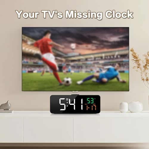 Digital display showing time and temperature