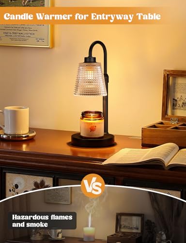 Front view of matte black candle lamp