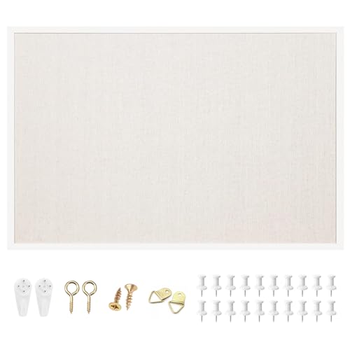 OWLKELA 24x36 white frame cork board