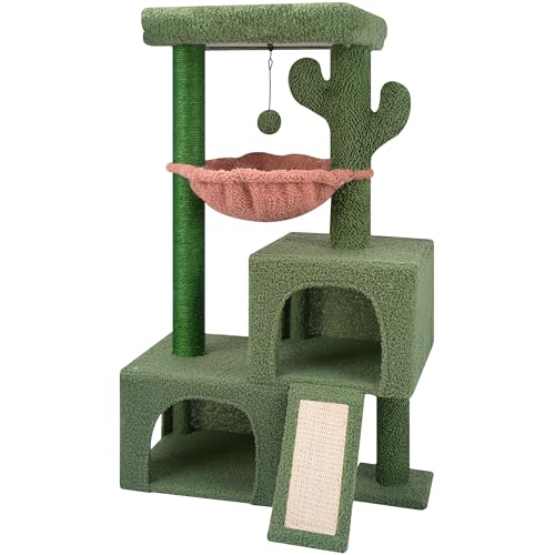AIWIKIDE 37.4 inch Cactus Cat Tree Tower full view