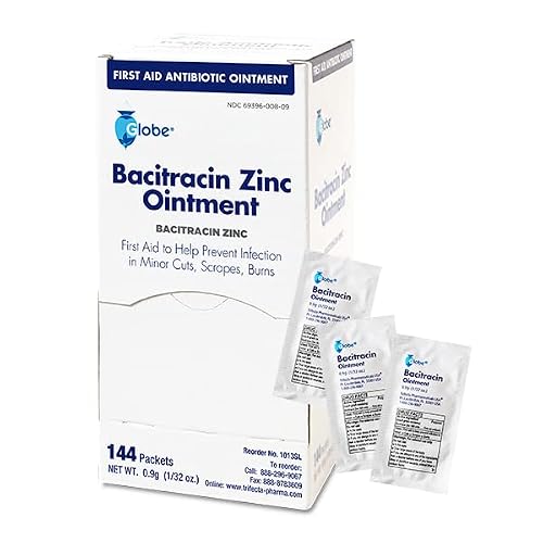 Globe Bacitracin Zinc Ointment box 144 count