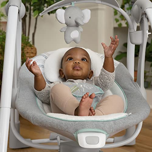 Ingenuity baby seat seat pad fabric detail