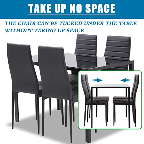 Side view of FDW dining chairs with ergonomic design