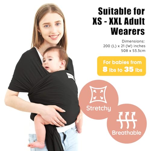Parent wearing ACRABROS Baby Wrap Carrier