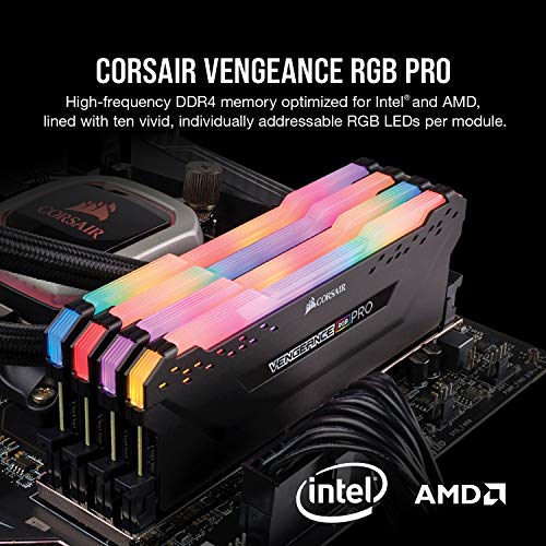 Close up of Corsair RGB RAM lighting