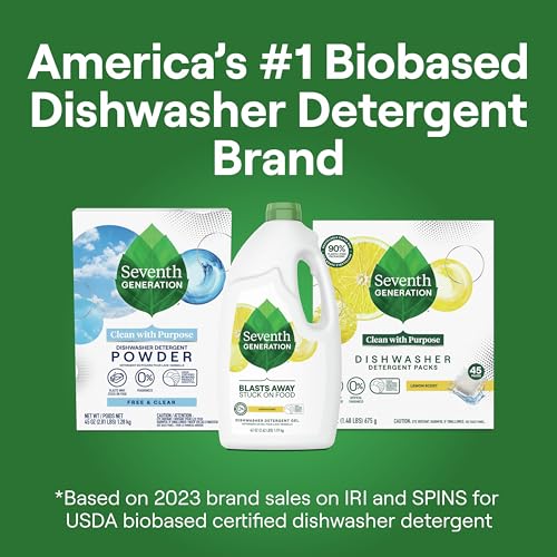 Seventh Generation lemon scented dishwasher gel 2 pack