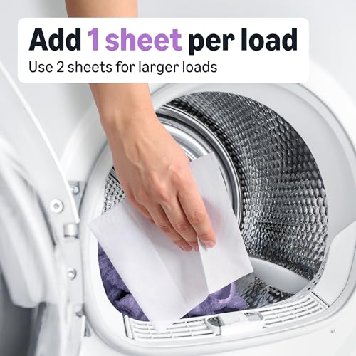 Opened packaging showing dryer sheets