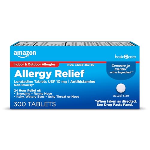 Basic Care Loratadine 10 mg 300 count bottle