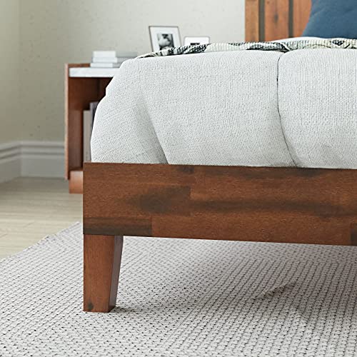 Zinus platform bed frame headboard detail