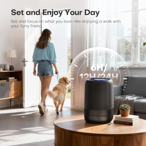 Essential oil tray detail on VOOPNU air purifier