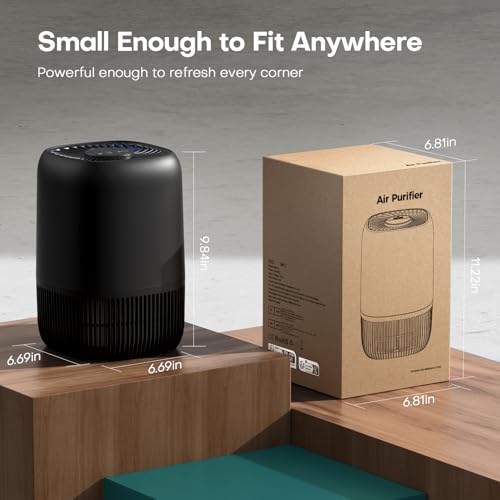 VOOPNU air purifier in a bedroom setting