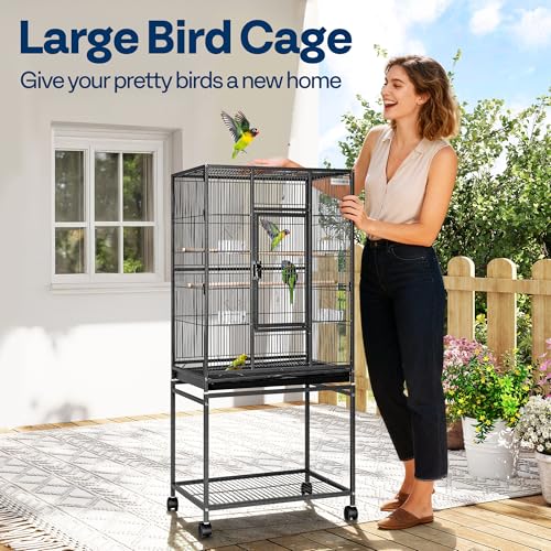 VIVOHOME bird cage with rolling stand
