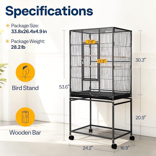 VIVOHOME 54 inch bird cage base and wheels