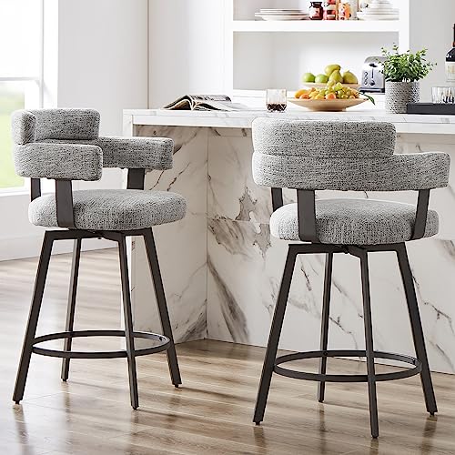 FERFALDER 24 inch grey swivel counter stools
