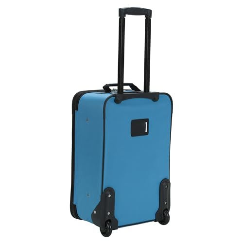 Rockland softside luggage inline skate wheels detail