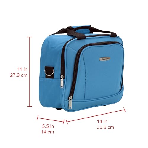 Side view of Rockland expandable luggage