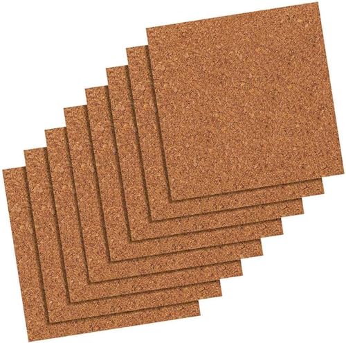 Quartet natural cork tile 8-pack set
