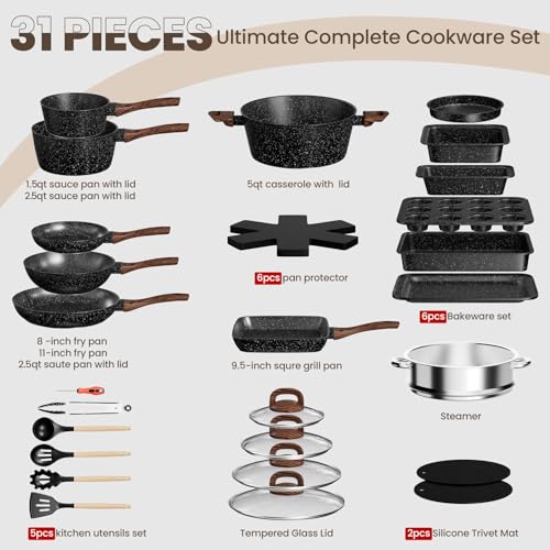 Close up of Umite Chef nonstick frying pan