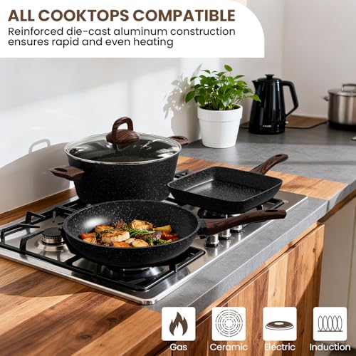 Umite Chef black cookware and accessories