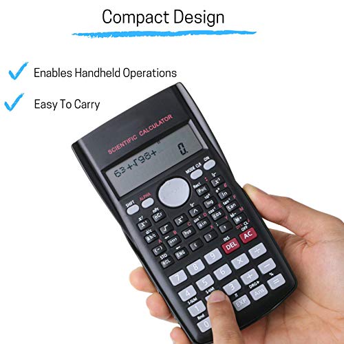 Side profile of black scientific calculator