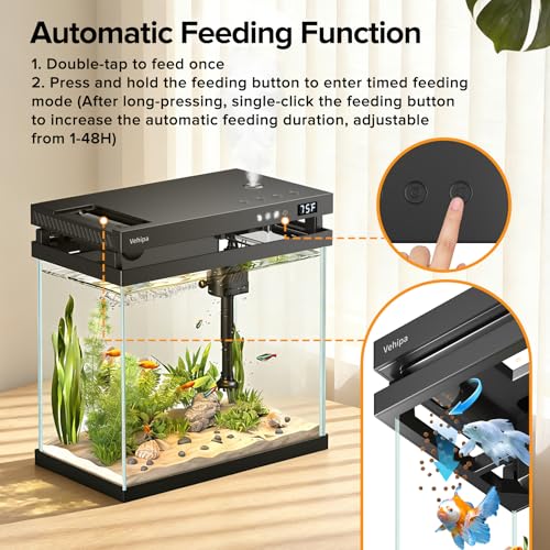 Close up of Vehipa aquarium integrated control panel