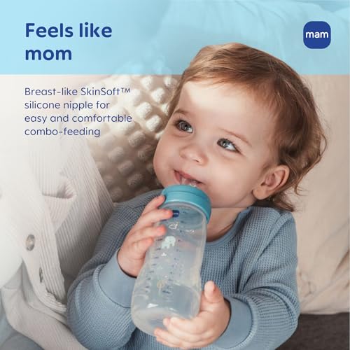 Ergonomic anti-slip MAM baby bottle design