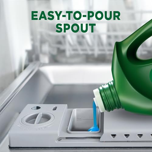 Close up of the Cascade Complete detergent cap and pour spout