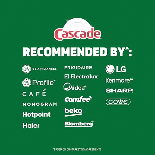 Cascade brand dishwasher detergent liquid bottle side profile