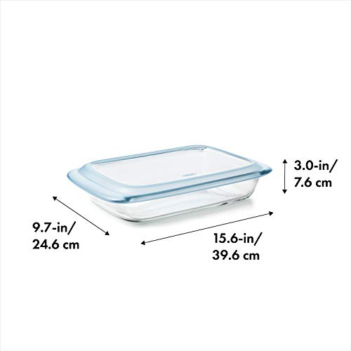 Top view of 9x13 OXO glass baking dish