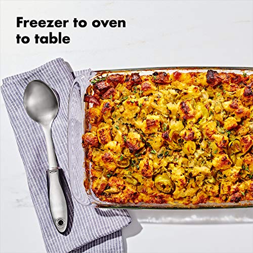 OXO baking dish with slosh-proof lid attached