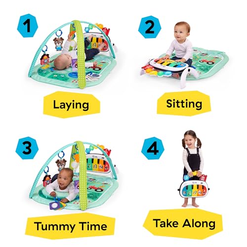 Close up of Baby Einstein piano activity center