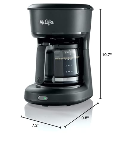 Small footprint coffee maker on kitchen counter