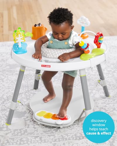 Baby using the Skip Hop 3-stage interactive activity seat