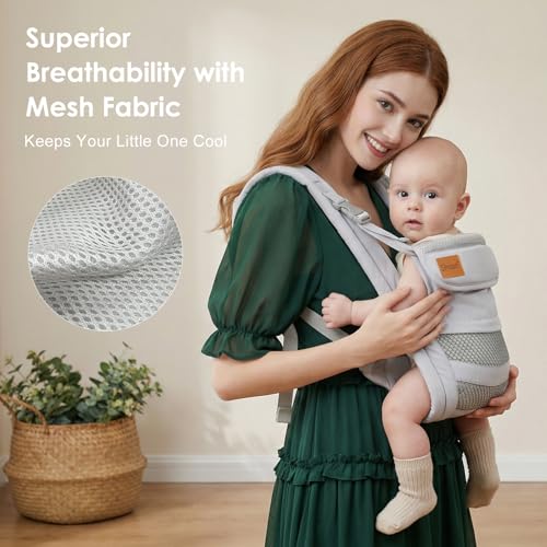 Grey Shiaon carrier side view with adjustable straps