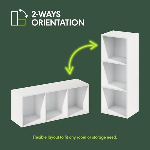 Furinno LUDER white bookshelf lifestyle setting