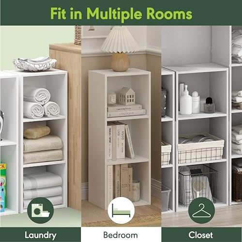 Furinno LUDER white storage unit shelf capacity
