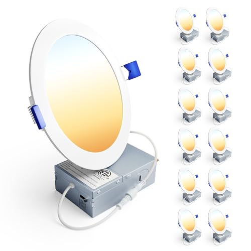 Ensenior 12 Pack 6 Inch LED Recessed Ceiling Light set