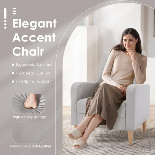 Living room setup featuring two COLAMY accent chairs