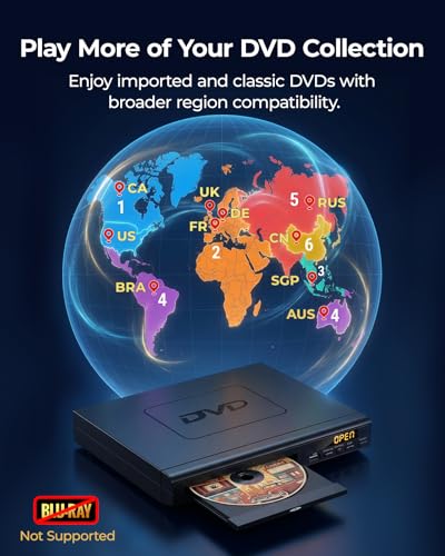 Black media player on shelf