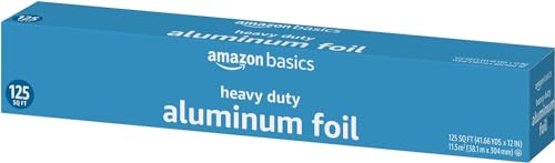 Close up of heavy duty aluminum foil texture