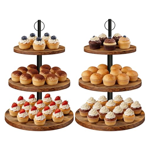 Limengya wooden cupcake stand 2 pack
