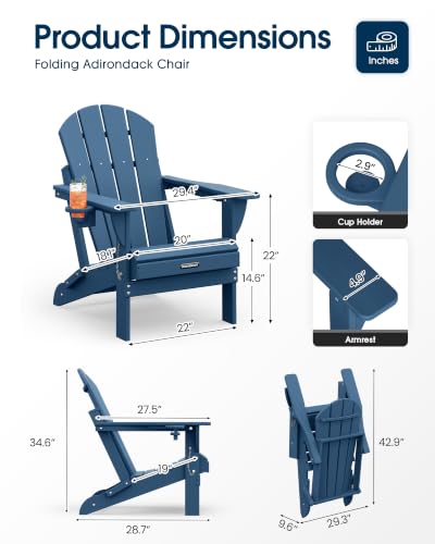 Close up of Adirondack chair cup holder